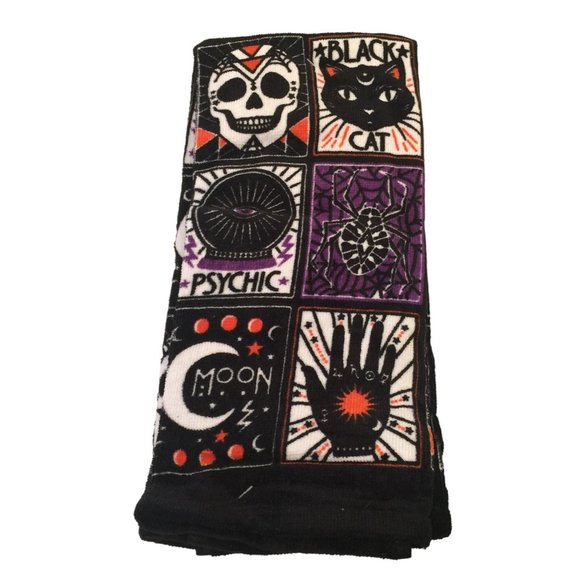 Halloween Black Cat PSYCHIC Palm Moon Spider Kitchen Towel Set - Picture 2 of 3